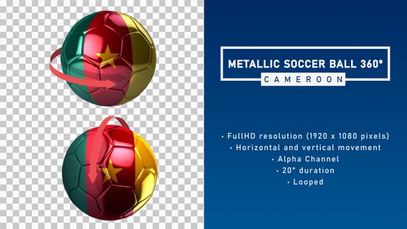 Metallic Soccer Ball 360º - Cameroon
