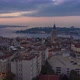 Galata Tower in Center of Istanbul Night To Day with Bosphorus and Istanbul Skyline, Aerial - VideoHive Item for Sale