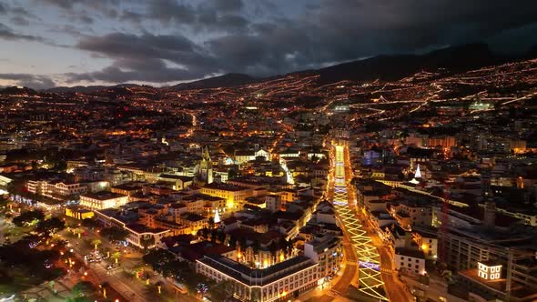 Top View of Funchal Town on Madeira