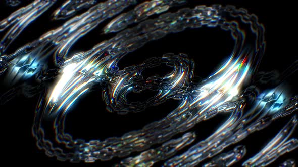 Abstract Glowing Wave Glass Background