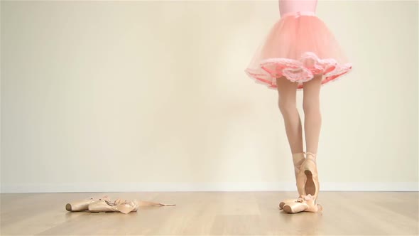 Ballerina In Pointe Shoes