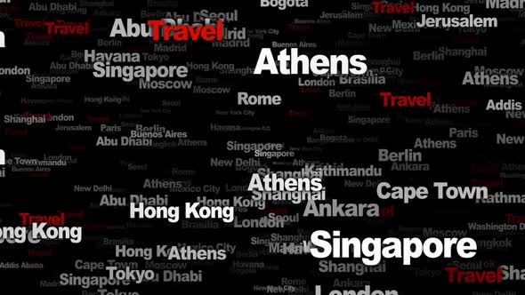 Travel Text and World Cities, Loopable
