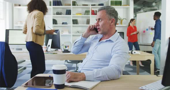 Business man talking on the phone alt