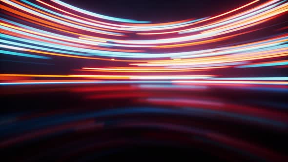 Glowing round illuminated lines alt