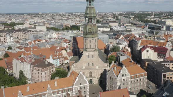 Riga Old Town With Country Cathedral, Capital of Latvia alt