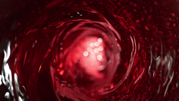 Super Slow Motion Shot of Red Wine Vortex at 1000 Fps alt