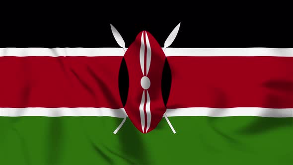 4K Kenya Flag - Loopable