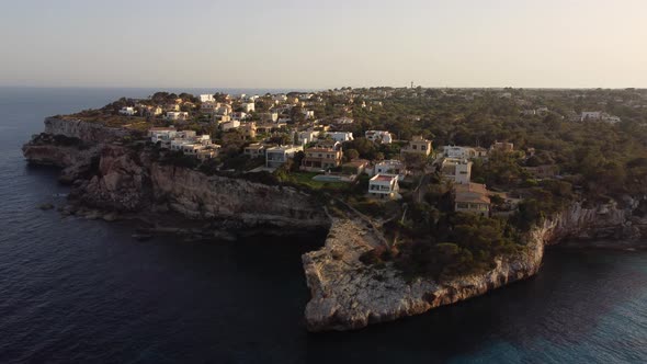 Cala Es Llombards in Santanyi in Mallorca or Majorca, Spain alt
