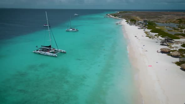 Small Curacao Island Famous for Daytrips and Snorkling Tours on the White Beaches and Blue Clear alt