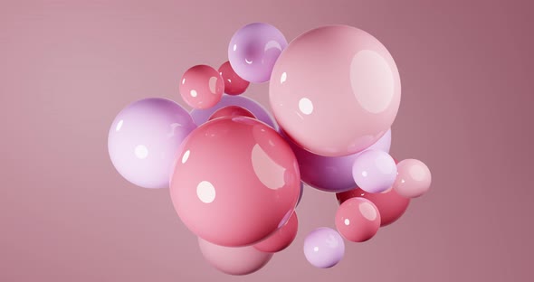 Abstract Composition with 3d Spheres Cluster