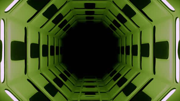Green Spaceship Interior Zoom Vj Loop Background