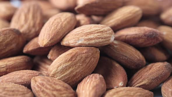 Close Up of Almond Nuts in a Bowl  alt
