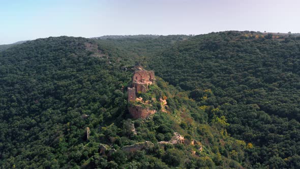 Shooting the Ruins of the Crusader Castle of Monfort in Israel alt