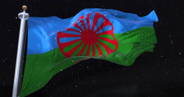 Flag of the Romani People alt