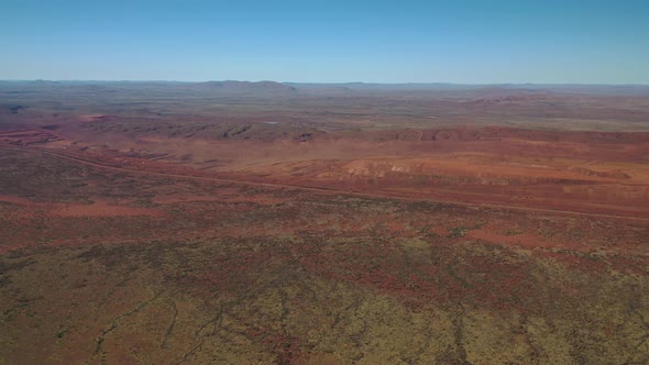 Summit of Mt Bruce, Karijini National Park, Western Australia Sunrise Sunset 4K Aerial Drone alt