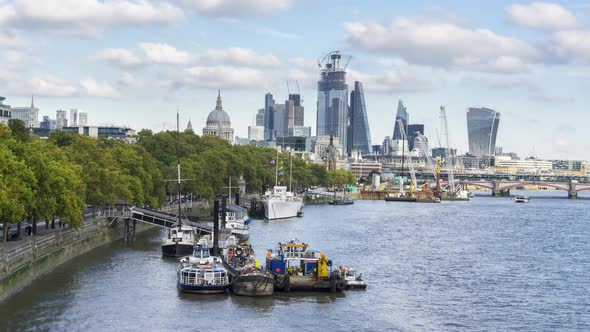 Panoramic view of City Of London Skyscrapers 
