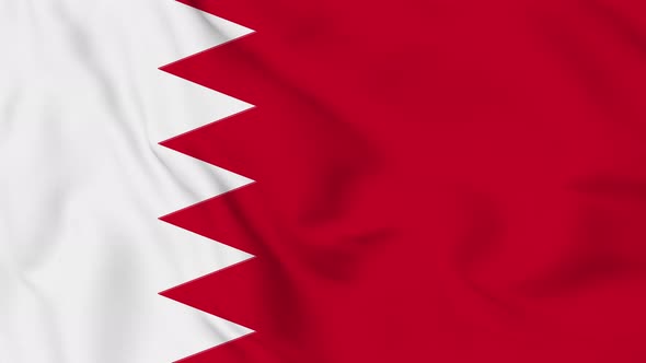 Bahrain flag seamless closeup waving animation. Vd 2002