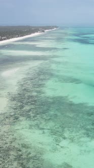 Vertical Video of the Ocean Near the Coast of Zanzibar Tanzania alt