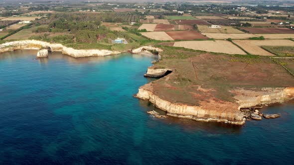 Aerial view of beautiful coastline