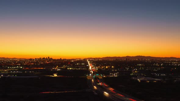 Sunset over Phoenix, Arizona Skyline
