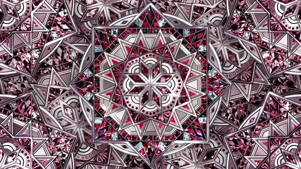Silver Ruby Mandala 