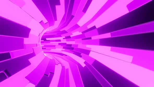Endless Tunnel, 3D Purple VJ Loop Motion Graphics