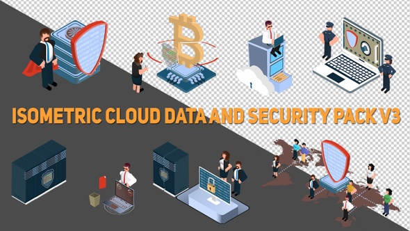 Isometric Cloud Data And Security Pack V3 alt