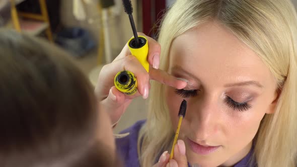A Young Beautiful Girl at a Makeup Artist's Reception alt