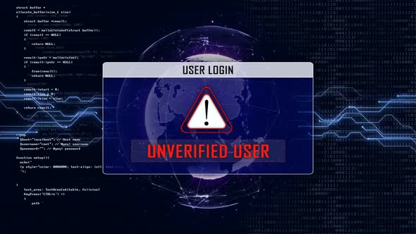 Unverified User Text and Login Interface