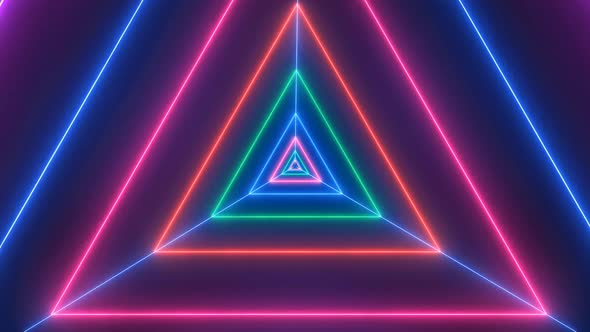 New Colorful Triangle Tunnel Animation alt