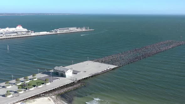 Princes Pier in Port Melbourne Australia Seen From the Air alt