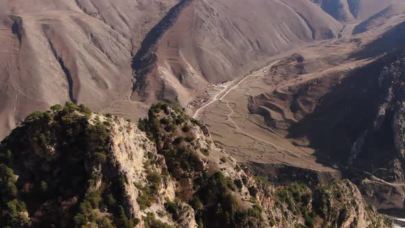 Aerial View of the Mountain Road in the Gorge alt