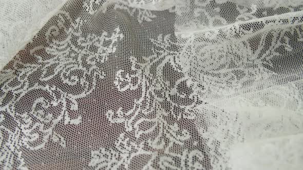 Lace White Fabric Closeup alt