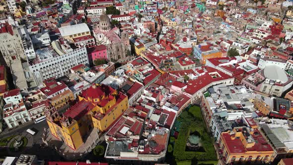 Church in Guanajuato, Mexico, Drone Shot, 4k, Pueblo Magico alt