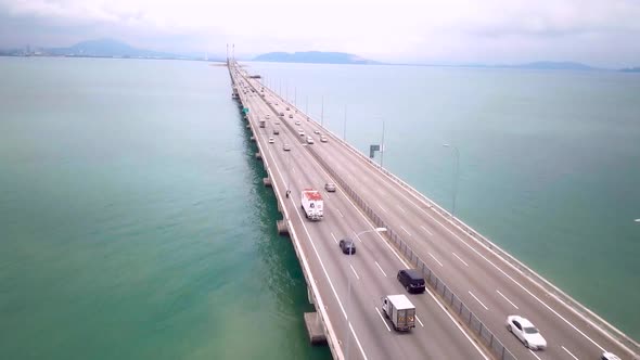 Penang Bridge Drone Shot 