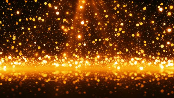 Glitter Gold Particles 4K