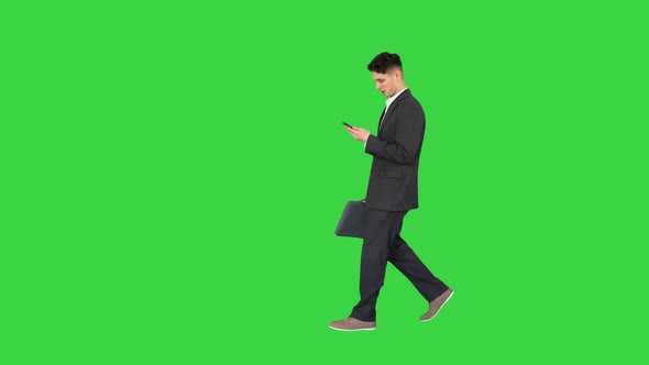 Emotions of Successful Businessman After Victory Recieving Good News and Doing Victory Dance on a alt