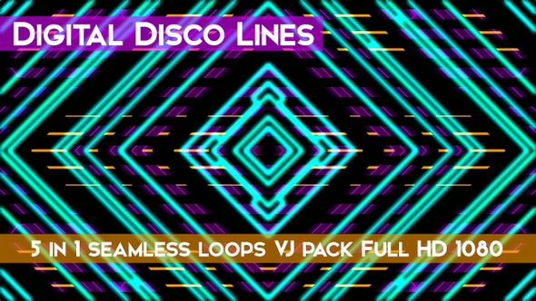 Digital Disco Lines VJ Loops