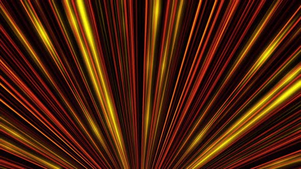 Abstract colorful animation with straight, shimmering, yellow and orange rays alt