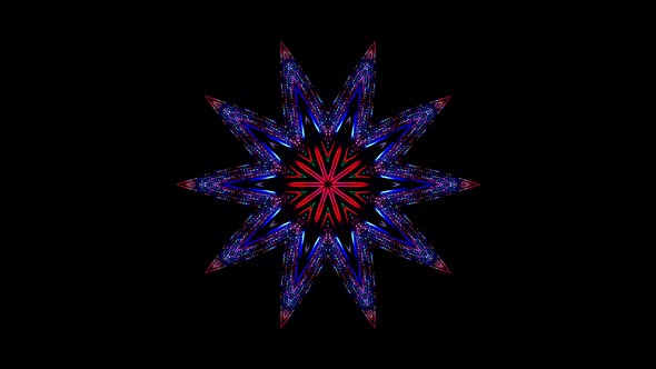 colorful stripes glowing wave flower shape, kaleidoscope black background alt