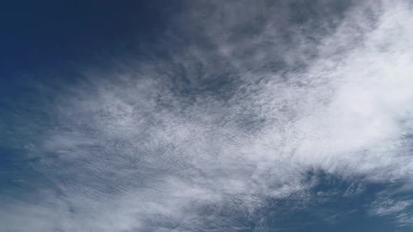 8K Thin Layer Clouds In Blue Sky