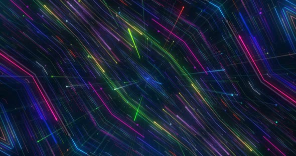Neon Loop Particles Background
