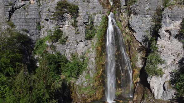 Shot of a Waterfall in Theti National Park in Albania