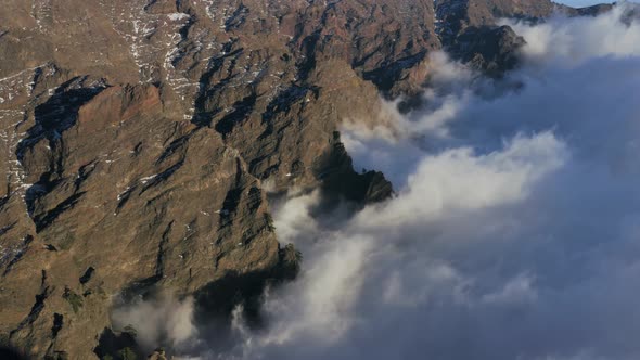 Aerial View Of Roque De Los Muchachos in La Palma Island