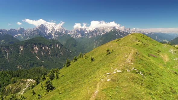 Mountains and hills on a summer day alt