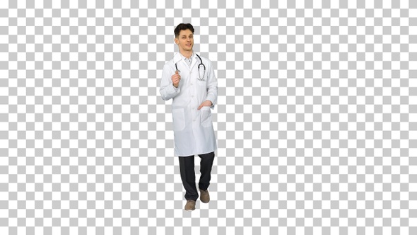 Orthopedist talking to camera and dancing after Everything will alt