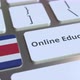 Online Education Text and Flag of Costa Rica on the Buttons - VideoHive Item for Sale