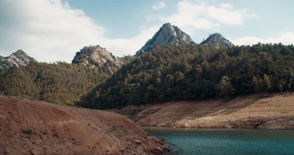 Panorama Camera Movement Overview Mountain Lake Landscape alt