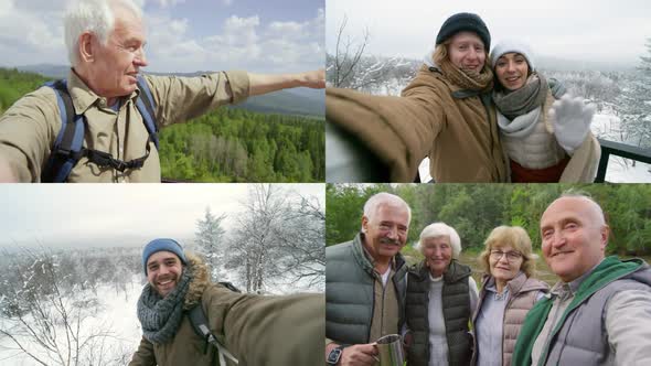 Split Screen of People Talking on Video Conference on Hike alt