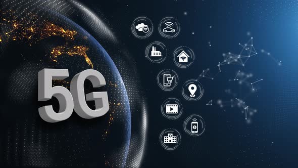 Earth 5 G Network Iot Internet Of Things Future Benefits Half Orb Dark White Icons